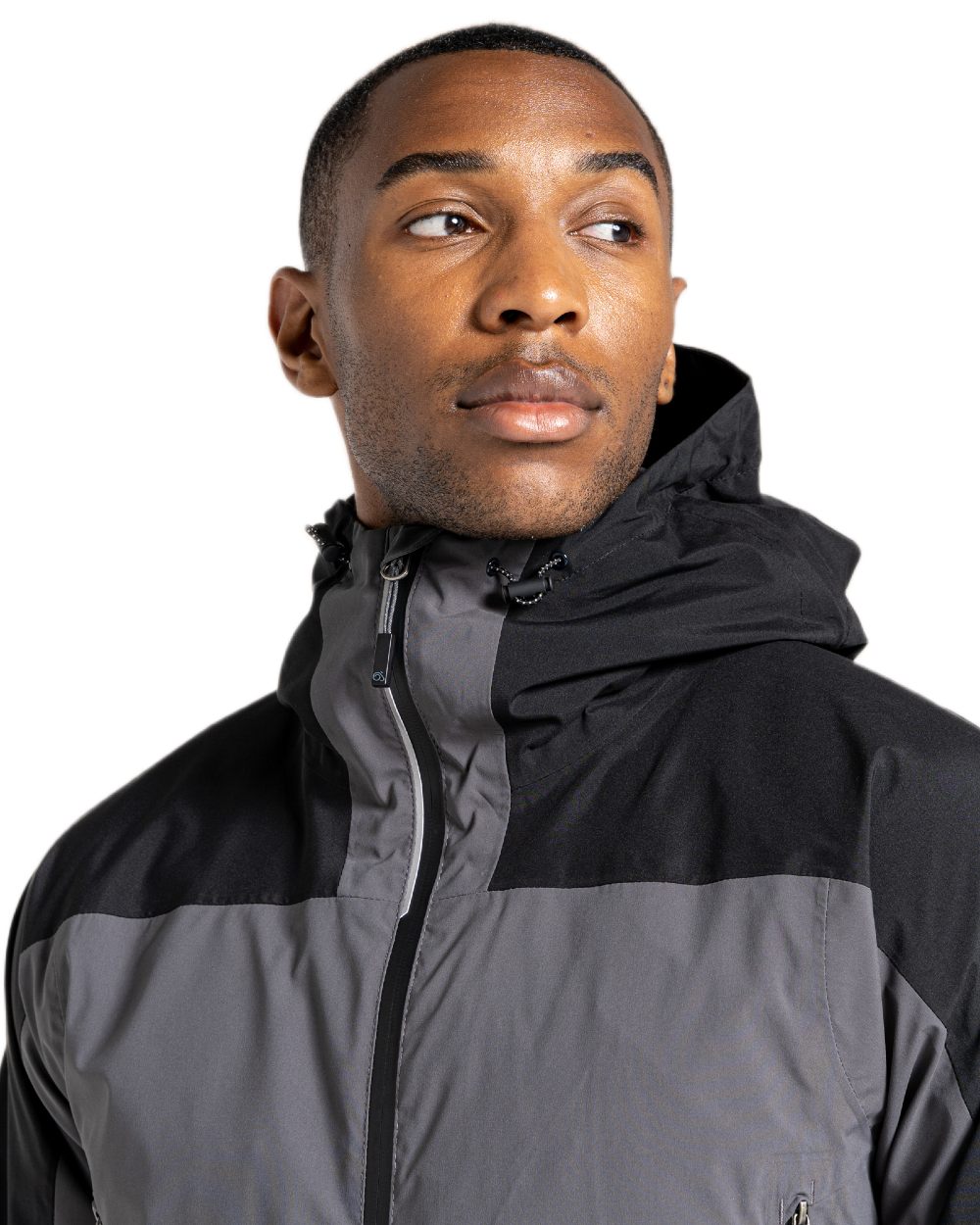 Carbon Grey Black Coloured Craghoppers Expert Active Jacket on white background 