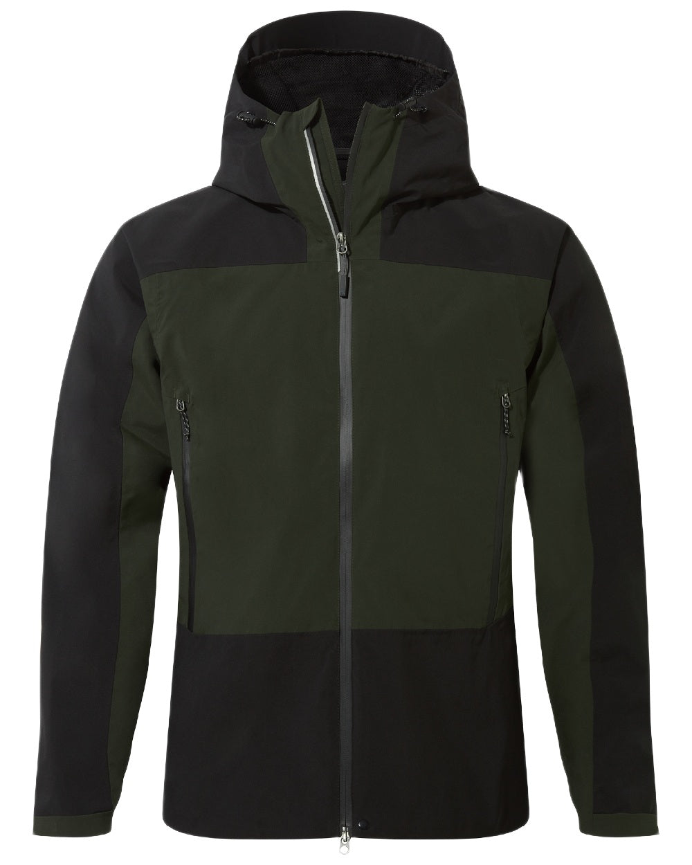 Dark Cedar Green Black Coloured Craghoppers Expert Active Jacket on white background 