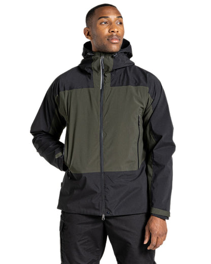 Dark Cedar Green Black Coloured Craghoppers Expert Active Jacket on white background 
