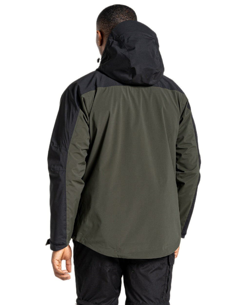 Dark Cedar Green Black Coloured Craghoppers Expert Active Jacket on white background 