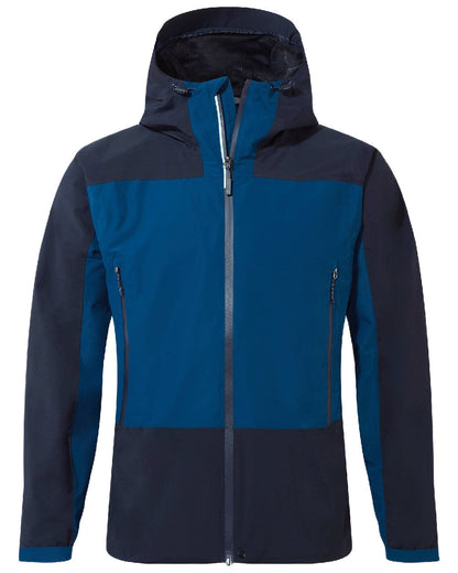 Poseidon Blue Dark Navy Coloured Craghoppers Expert Active Jacket on white background 