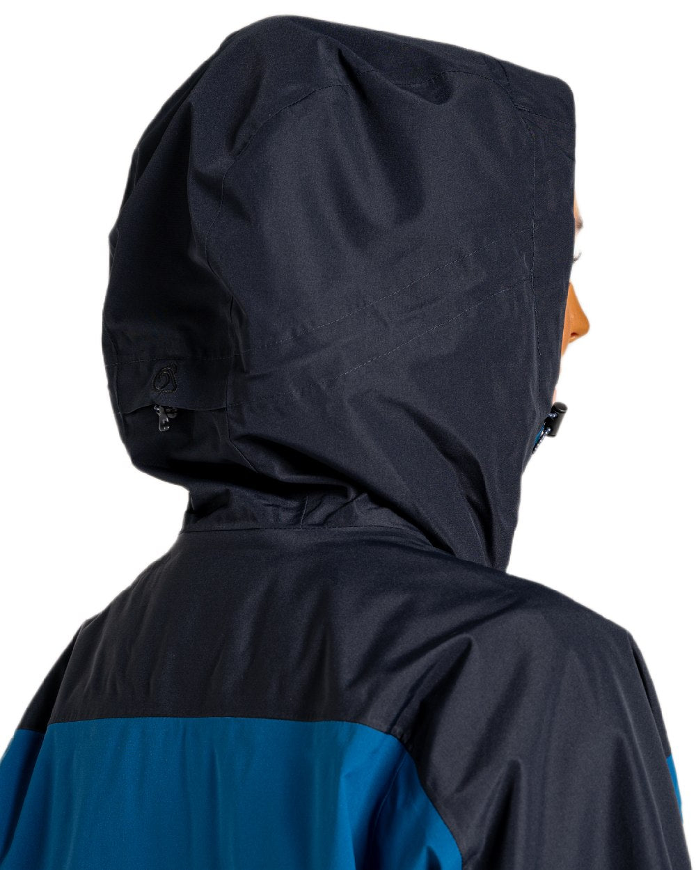 Poseidon Blue Dark Navy Coloured Craghoppers Expert Active Jacket on white background 
