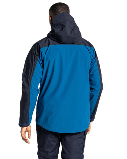 Poseidon Blue Dark Navy Coloured Craghoppers Expert Active Jacket on white background 