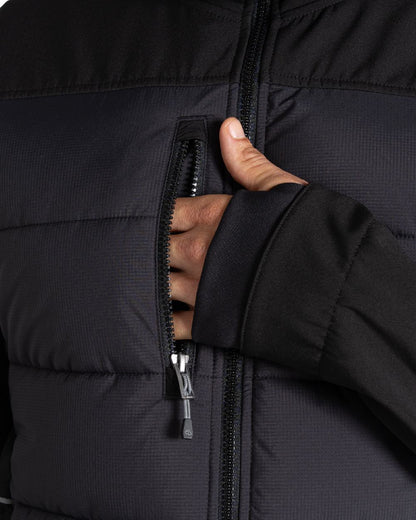 Black Coloured Craghoppers Expert Mens Castleford Hybrid Workwear Jacket on white background 