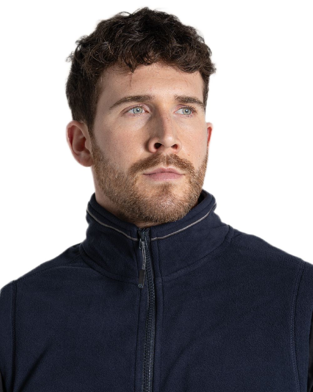 Dark Navy Coloured Craghoppers Expert Mens Corey Fleece Vest on white background 