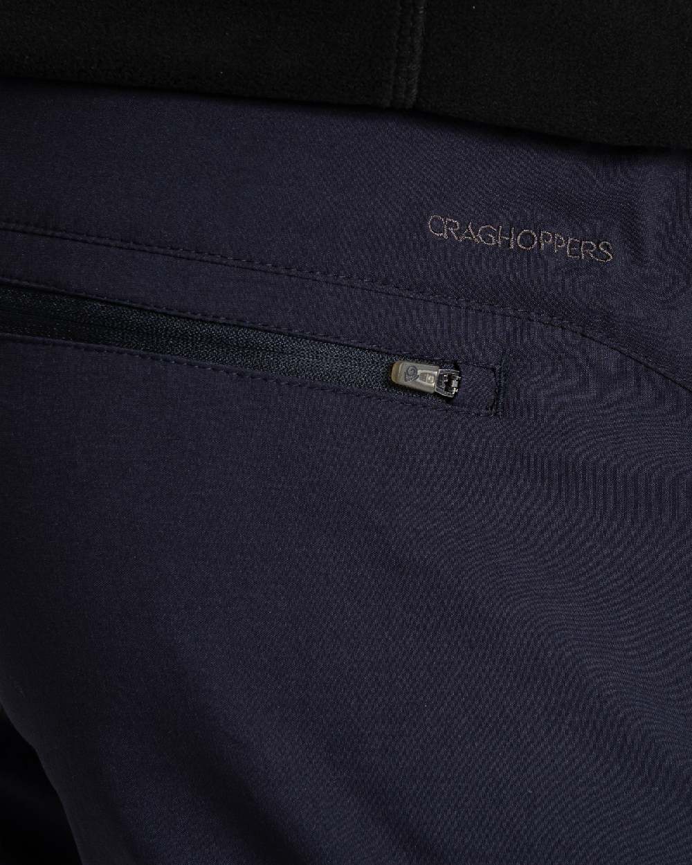 Dark Navy Coloured Craghoppers Mens Expert Kiwi Pro Stretch Trousers on white background 