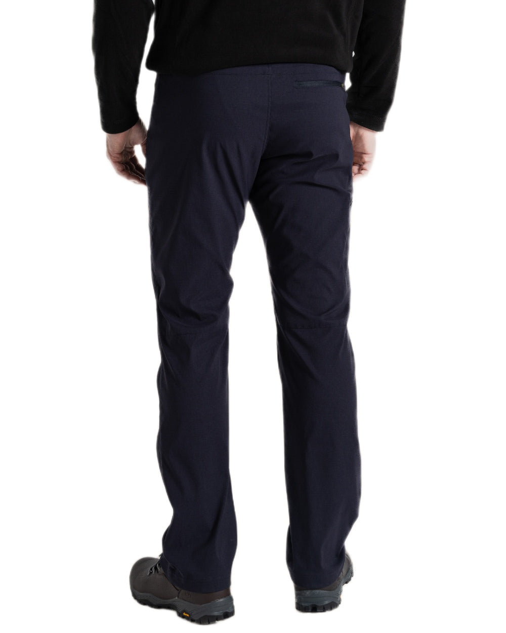 Dark Navy Coloured Craghoppers Mens Expert Kiwi Pro Stretch Trousers on white background 