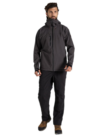 Carbon Grey Coloured Craghoppers Mens Richmond Stretch Workwear Jacket on white background 