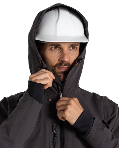 Carbon Grey Coloured Craghoppers Mens Richmond Stretch Workwear Jacket on white background 