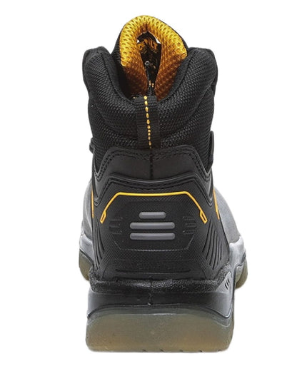 Black Coloured DeWalt Newark Waterproof Safety Hiker Boots on white background 