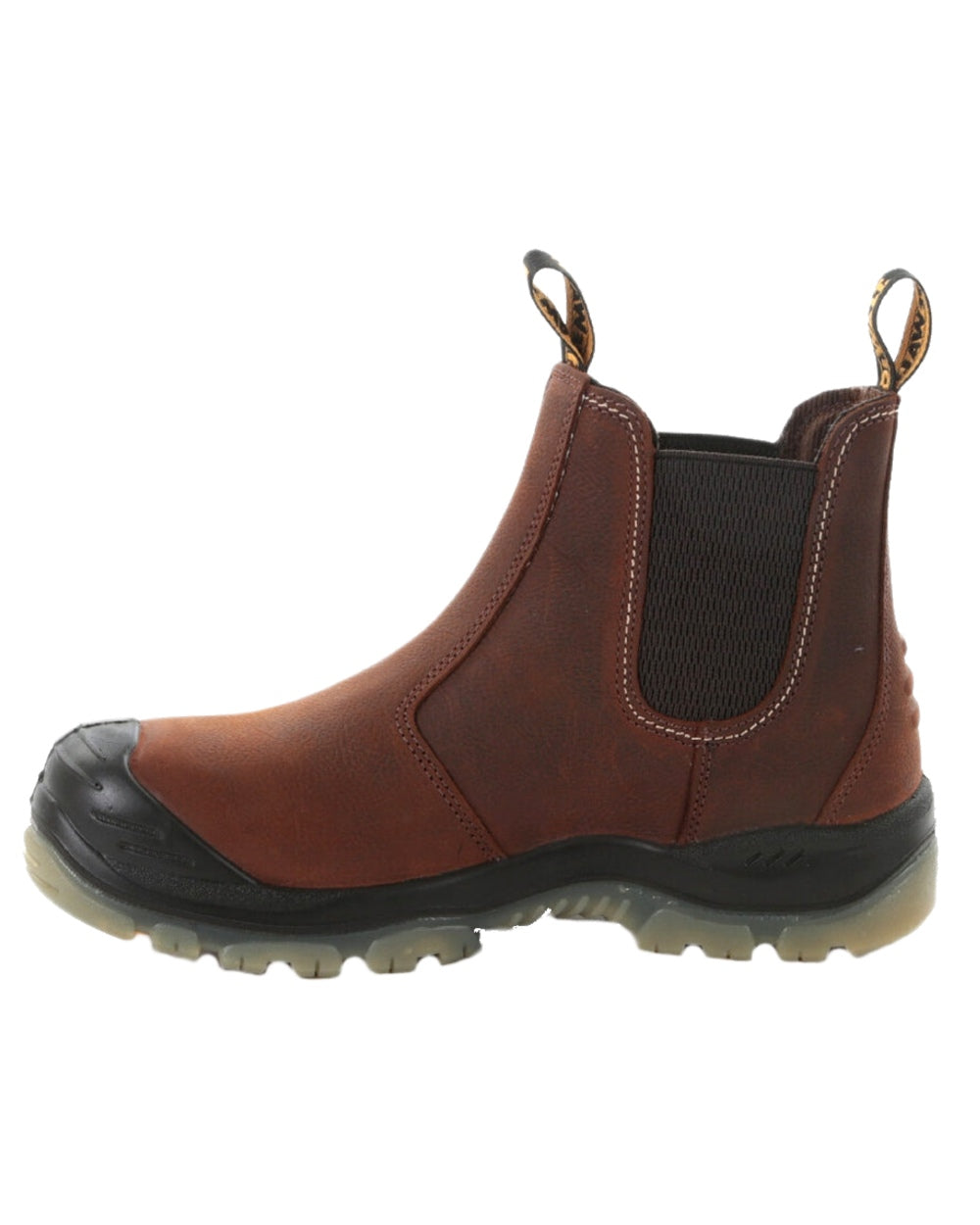 Brown Coloured DeWalt Nitrogen Dealer Boots on white background 