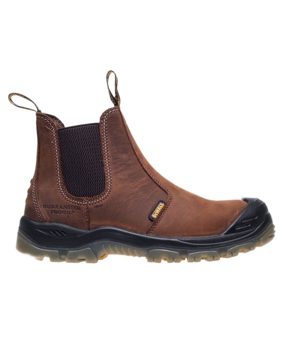 Brown Coloured DeWalt Nitrogen Dealer Boots on white background 