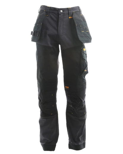Grey coloured DeWalt Memphis Regular Fit Stretch Trousers on white background 