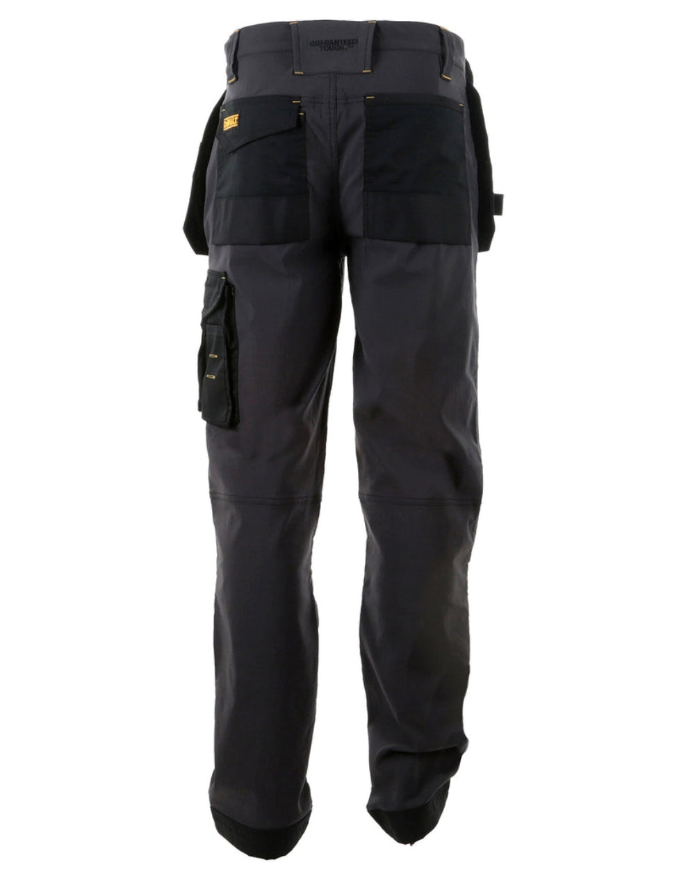 Grey coloured DeWalt Memphis Regular Fit Stretch Trousers on white background 