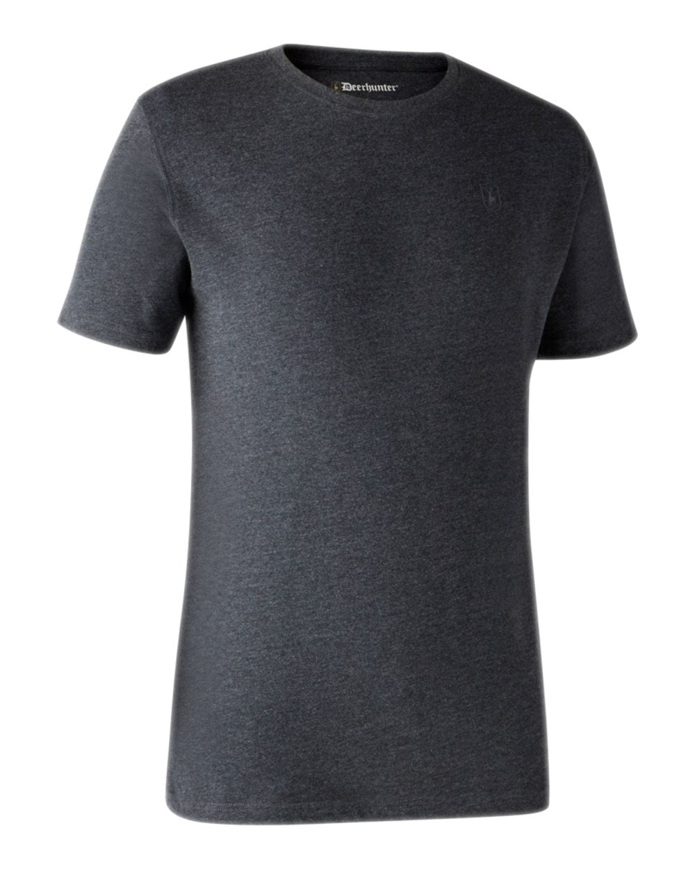 Adventure Green Melange coloured Deerhunter Basic 2-Pack T-Shirt on white background