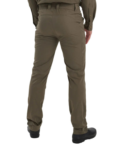 Stone Grey coloured Deerhunter Canopy Trousers on white background 