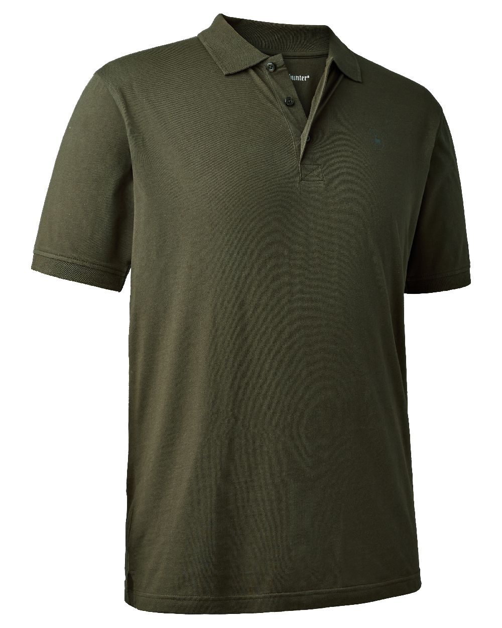 Green coloured Deerhunter Christian Polo Shirt on white background