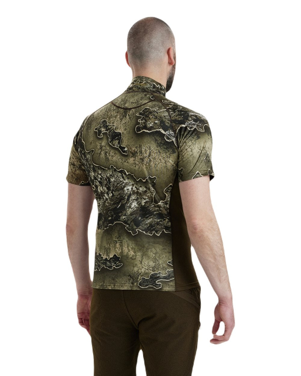 Realtree Excape coloured Deerhunter Excape Insulated T-Shirt with Zip-Neck on white background 