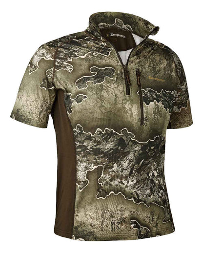 Realtree Excape coloured Deerhunter Excape Insulated T-Shirt with Zip-Neck on white background 