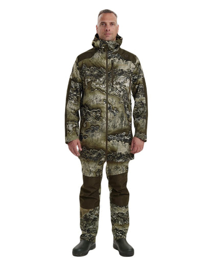 Realtree Excape coloured Deerhunter Excape Waterproof Rain Jacket on white background 