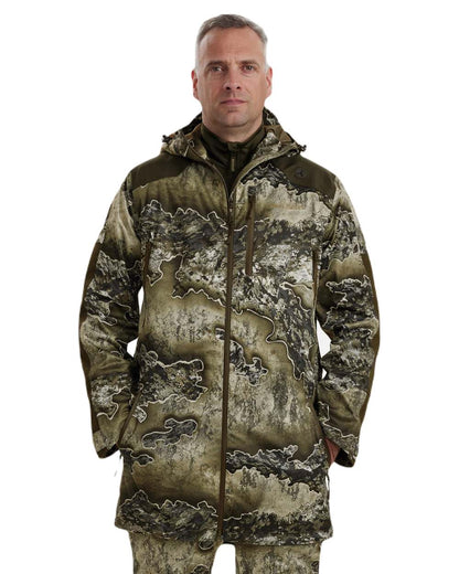 Realtree Excape coloured Deerhunter Excape Waterproof Rain Jacket on white background 