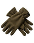 Tarmac Green coloured Deerhunter Fleece Gloves on white background 
