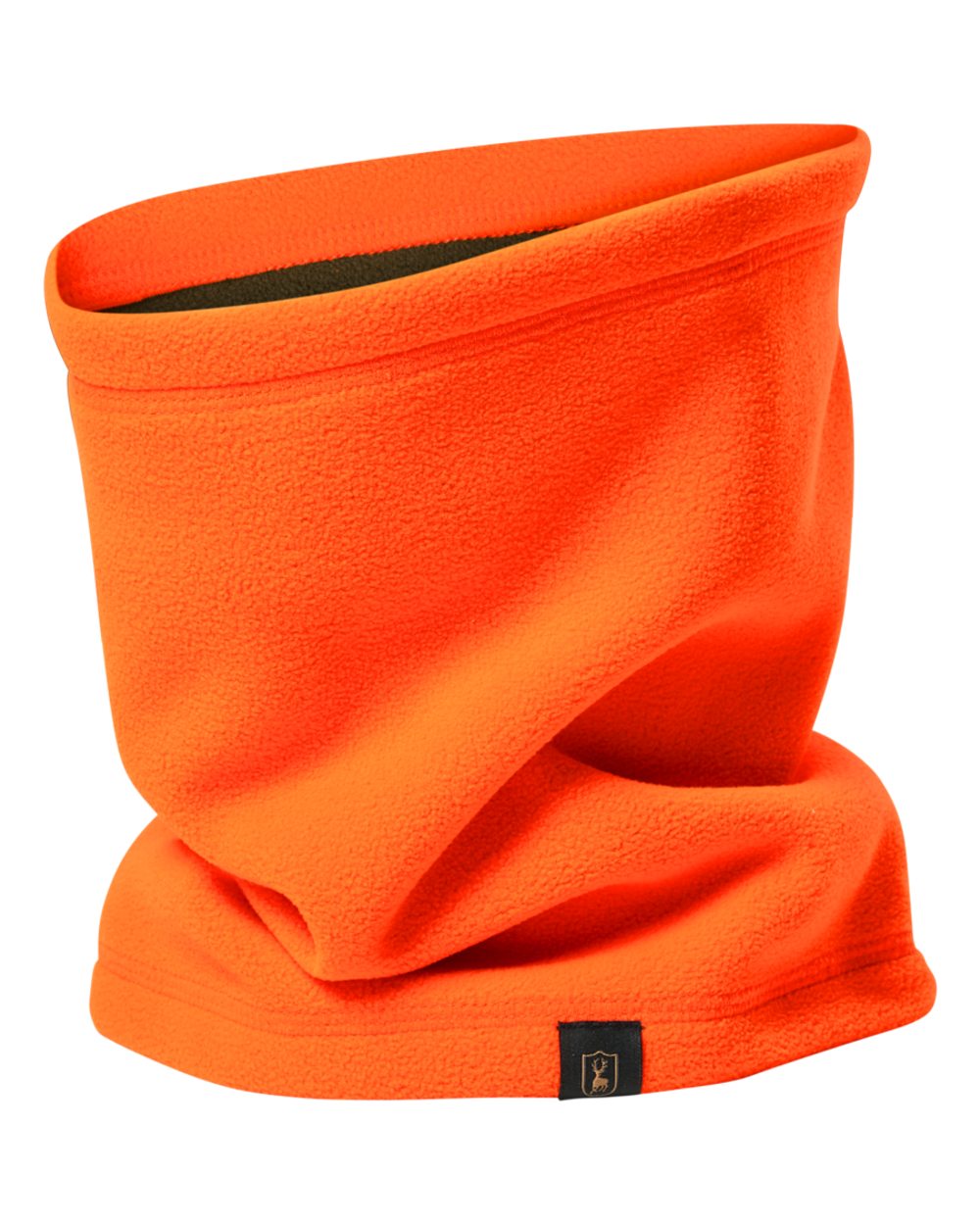 Orange coloured Deerhunter Fleece Neck Tube on white background 