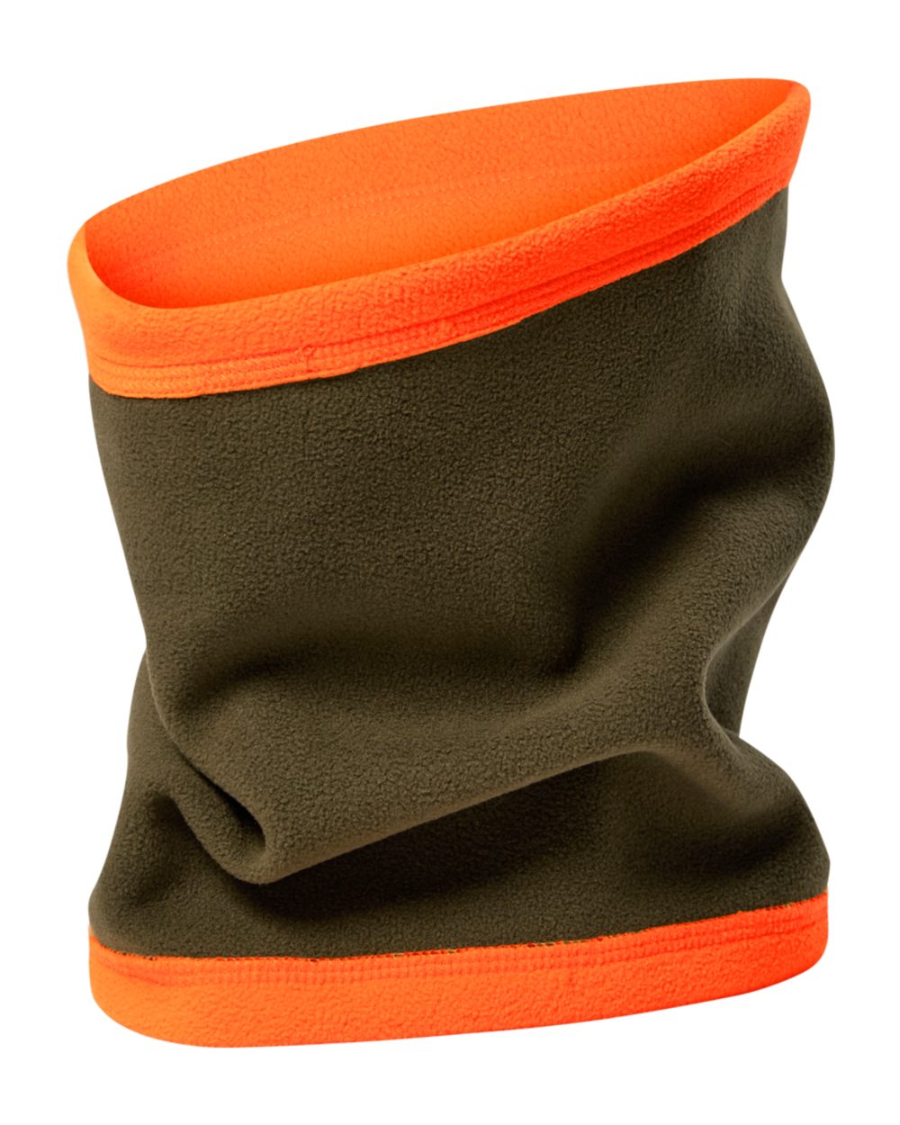 Orange coloured Deerhunter Fleece Neck Tube on white background 