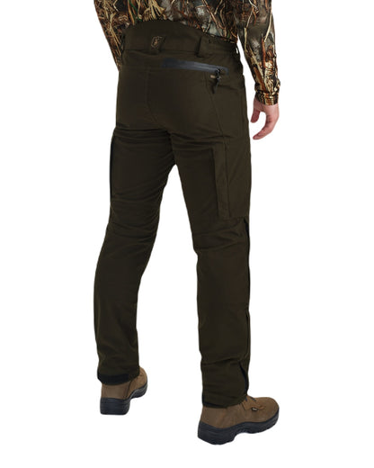 Wood coloured Deerhunter Game Pro Light Trousers on white background 