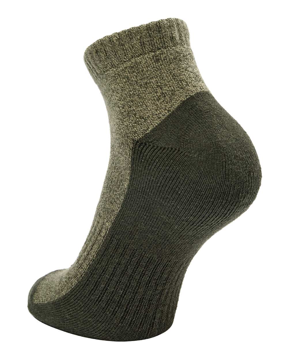 Green coloured Deerhunter Hemp Low Cut Socks on white background 