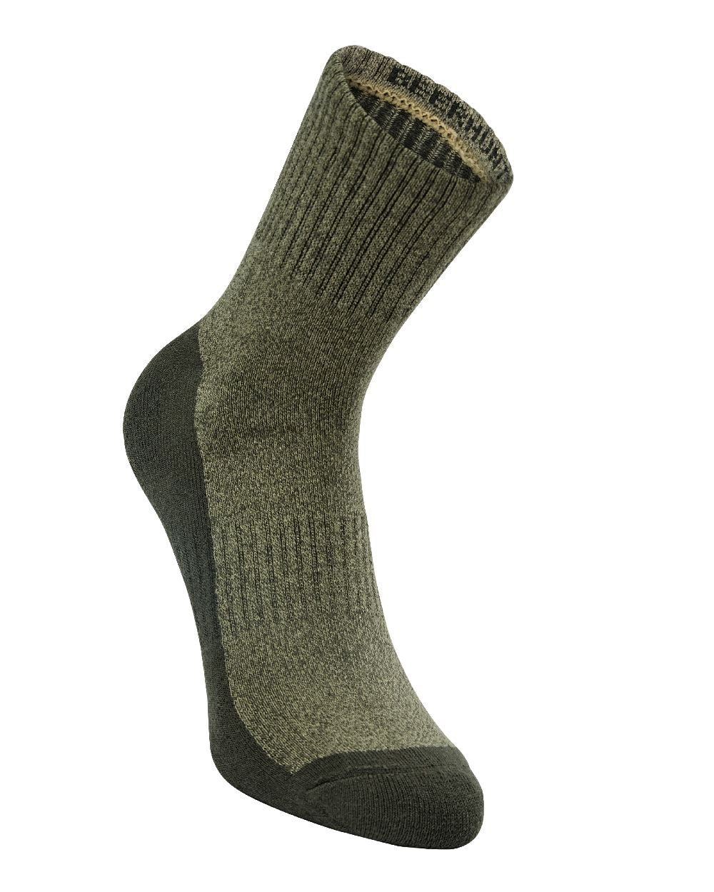 Green coloured Deerhunter Hemp Mix Ankle Socks on white background 