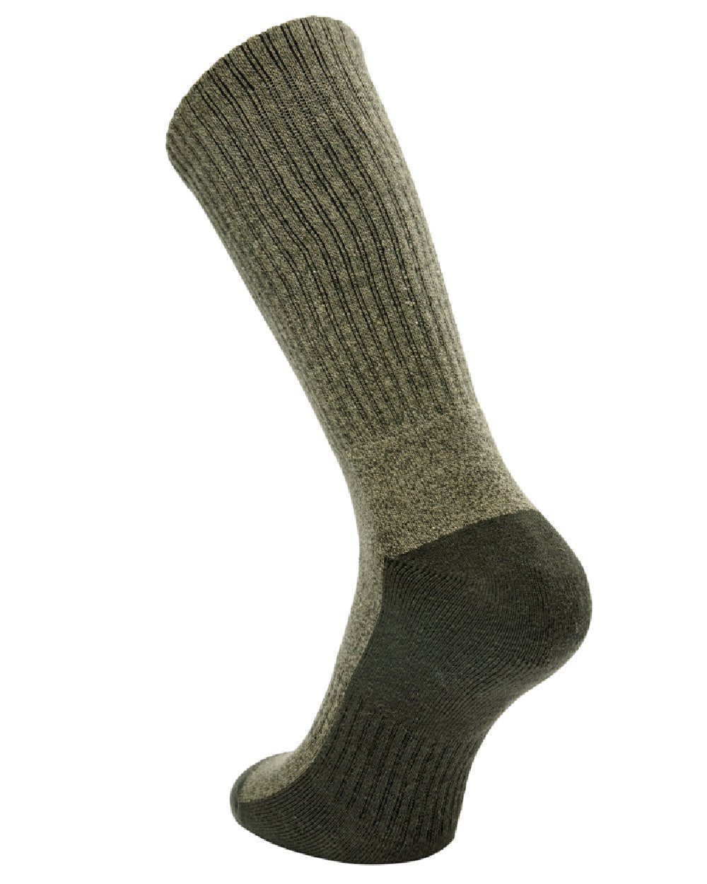 Green coloured Deerhunter Hemp Mix Socks on white background 