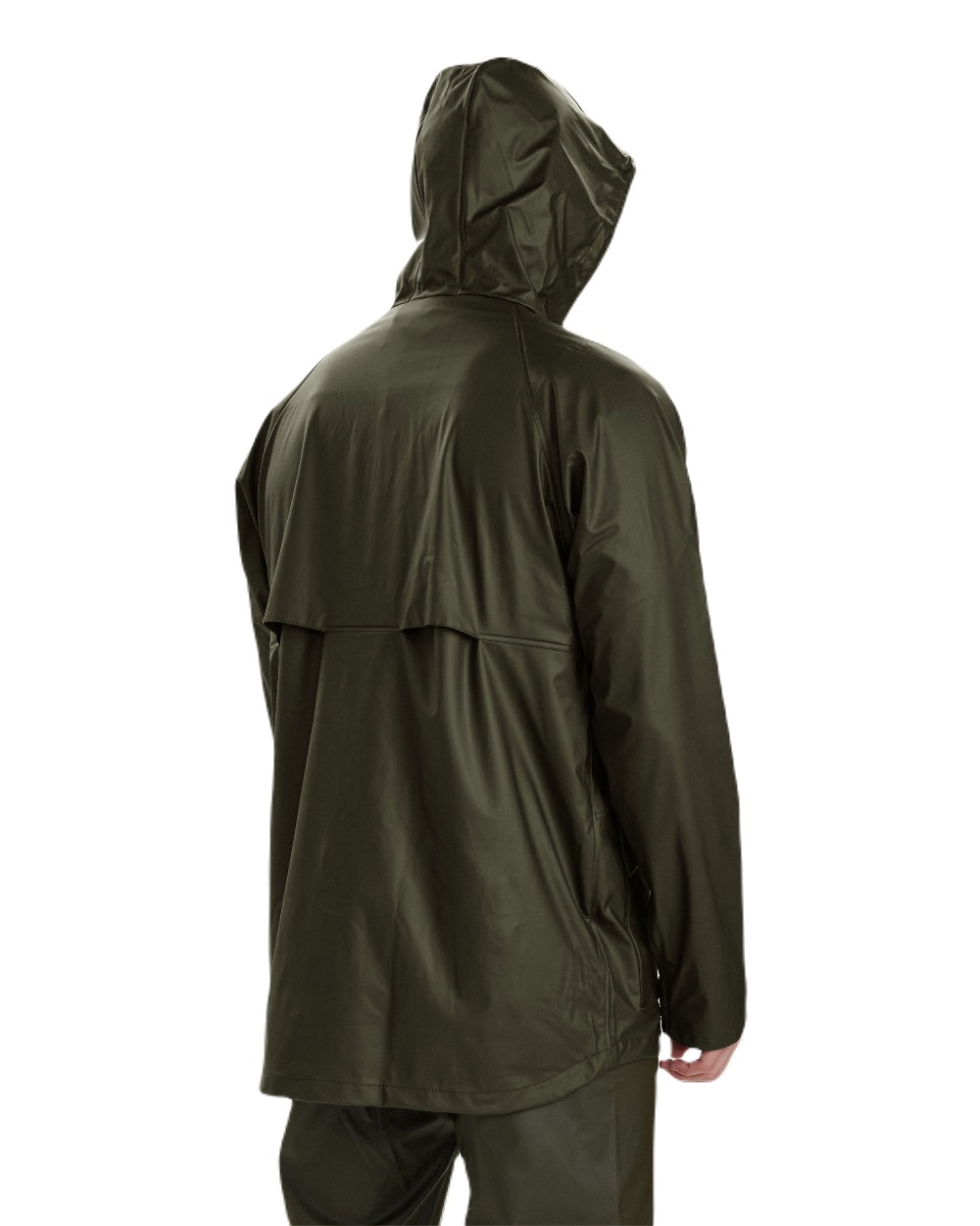 Art Green coloured Deerhunter Hurricane Rain Jacket on white background 