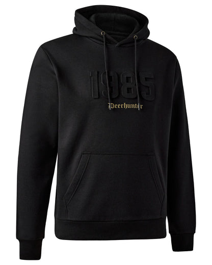 Black coloured Deerhunter Jubilee Hoodie on white background 