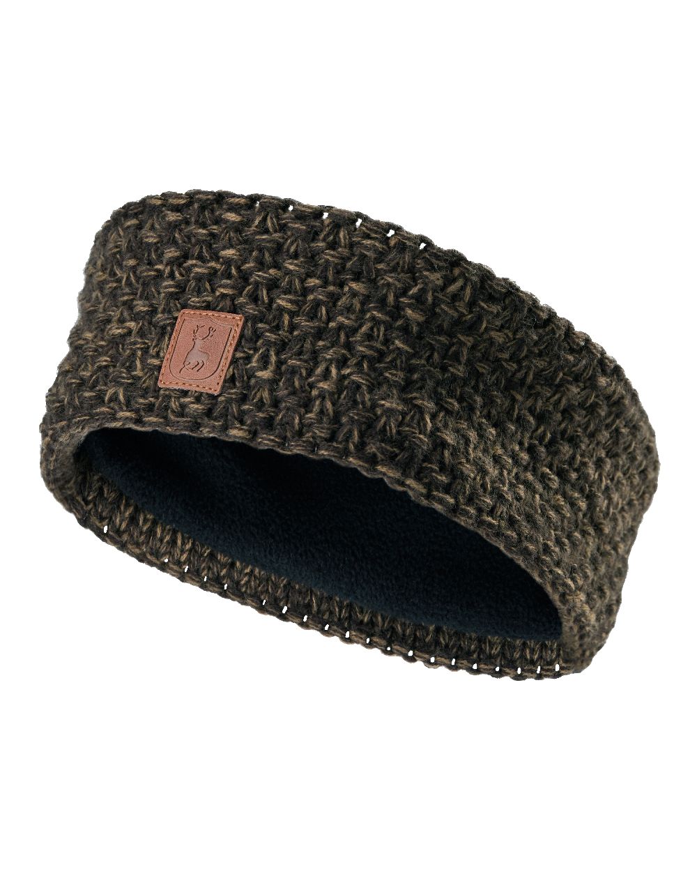 Art Green coloured Deerhunter Ladies Knitted Headband on white background