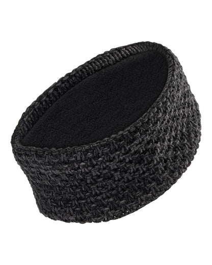 Black coloured Deerhunter Ladies Knitted Headband on white background 