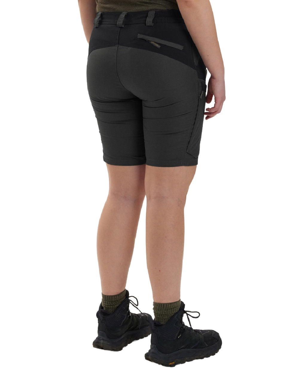 Black Ink coloured Deerhunter Lady Ann Shorts on white background 