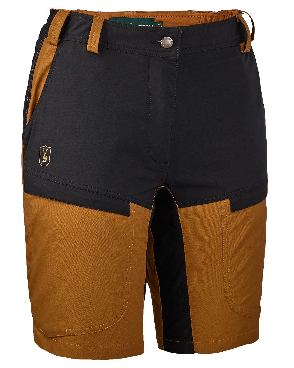 Bronze coloured Deerhunter Lady Ann Shorts on white background 