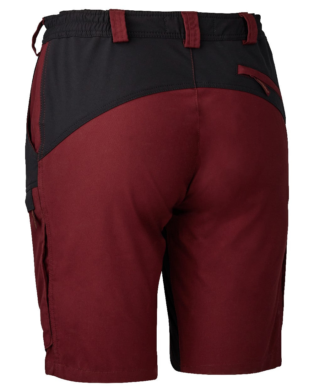 Oxblood Red coloured Deerhunter Lady Ann Shorts on white background 