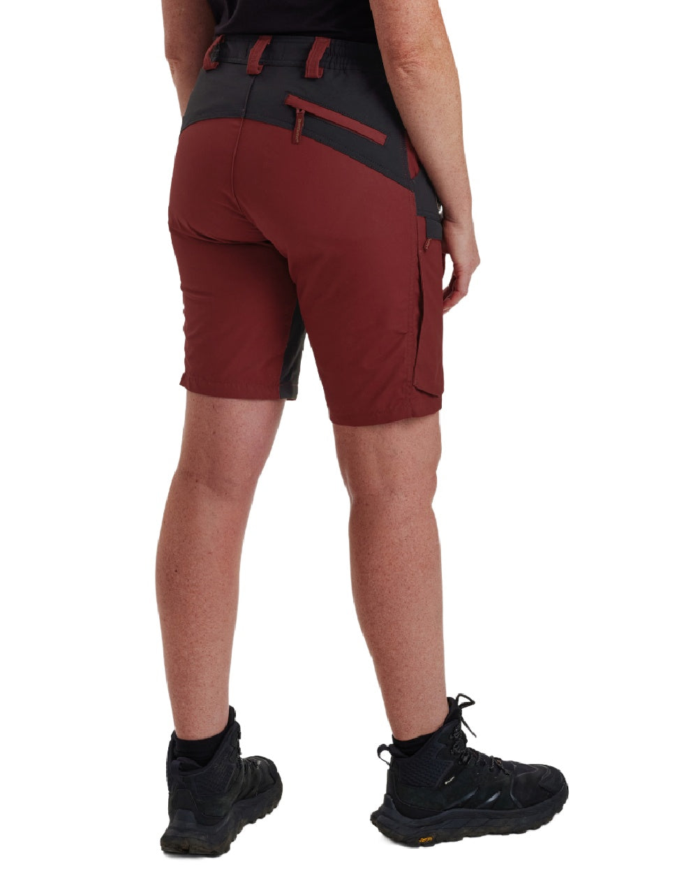 Oxblood Red coloured Deerhunter Lady Ann Shorts on white background 