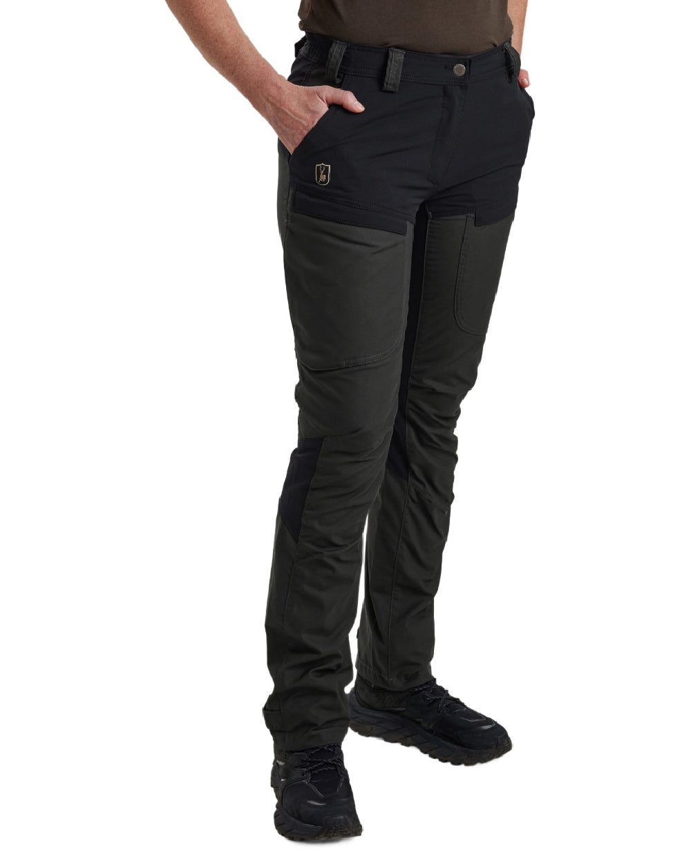 Black Ink coloured Deerhunter Lady Ann Trousers on white background 