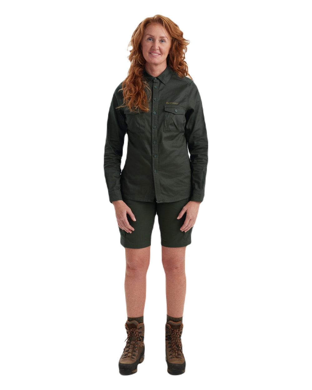 Timber coloured Deerhunter Lady Atlas Shirt on white background 