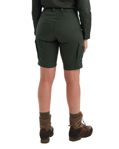 Timber coloured Deerhunter Lady Atlas Shorts on white background 