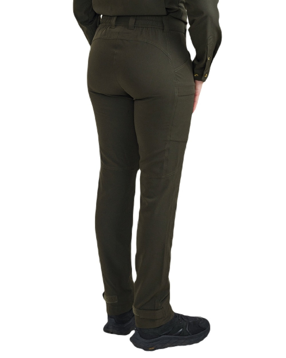 Forest Green coloured Deerhunter Lady Canopy Trousers on white background 