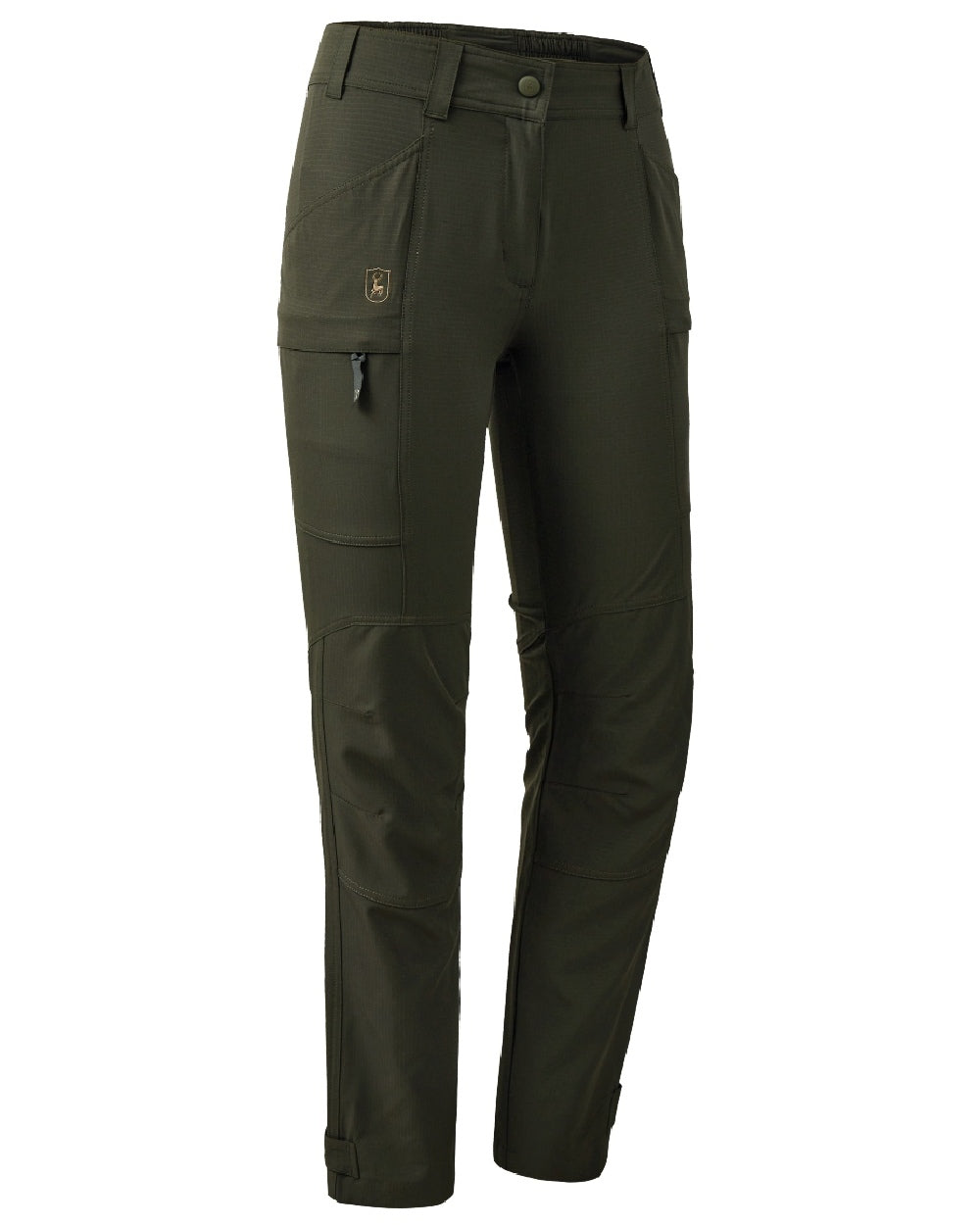 Forest Green coloured Deerhunter Lady Canopy Trousers on white background 