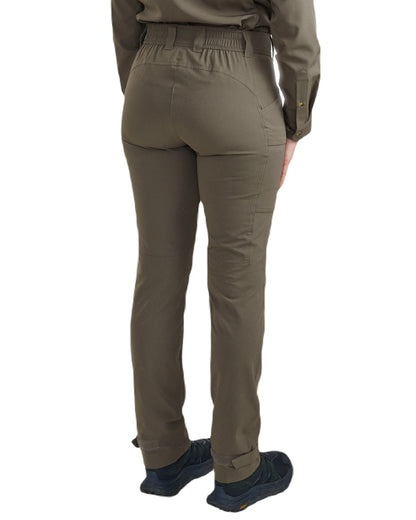 Stone Grey coloured Deerhunter Lady Canopy Trousers on white background 