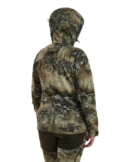 Realtree Excape coloured Deerhunter Lady Excape Softshell Jacket on white background 