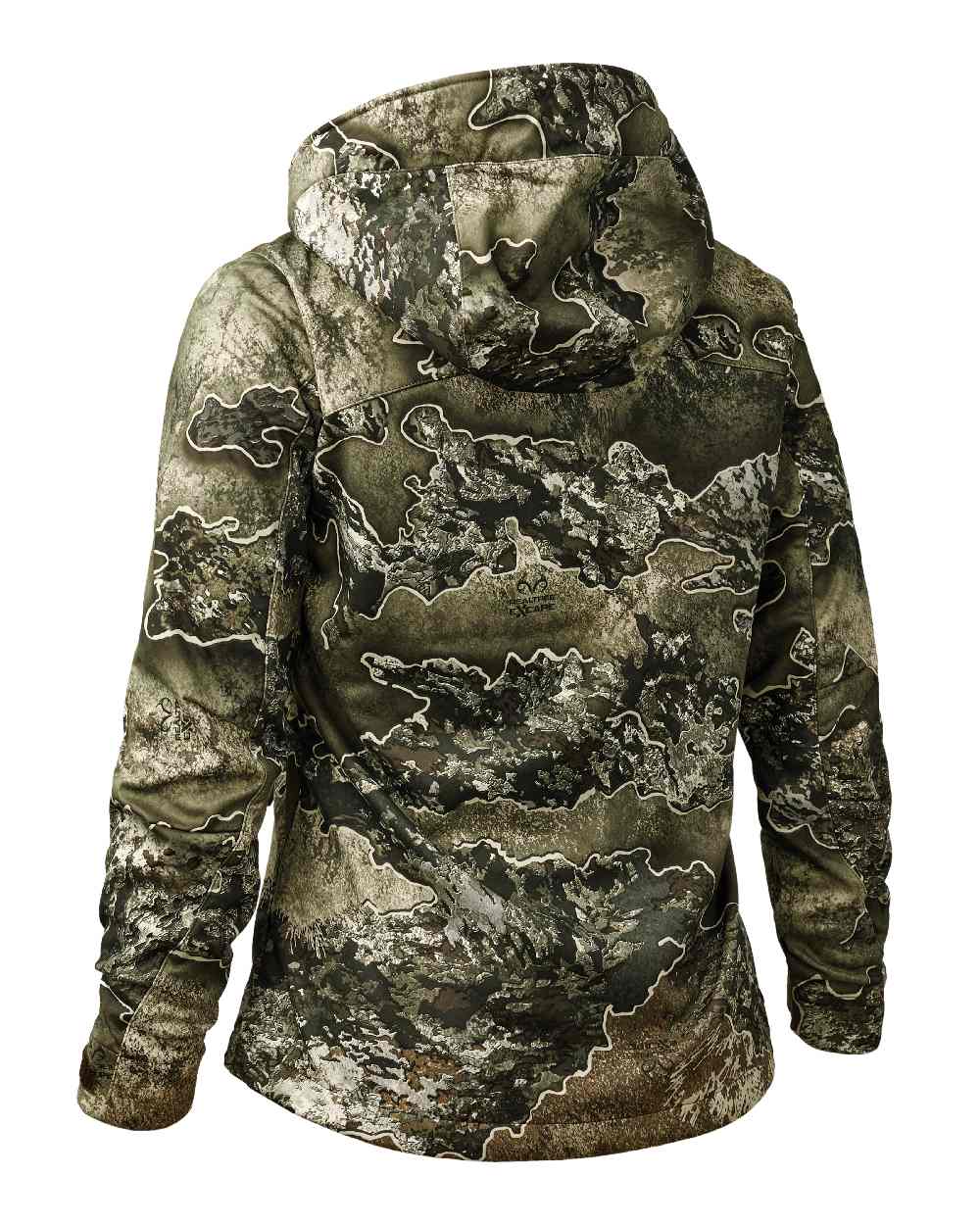 Realtree Excape coloured Deerhunter Lady Excape Softshell Jacket on white background 