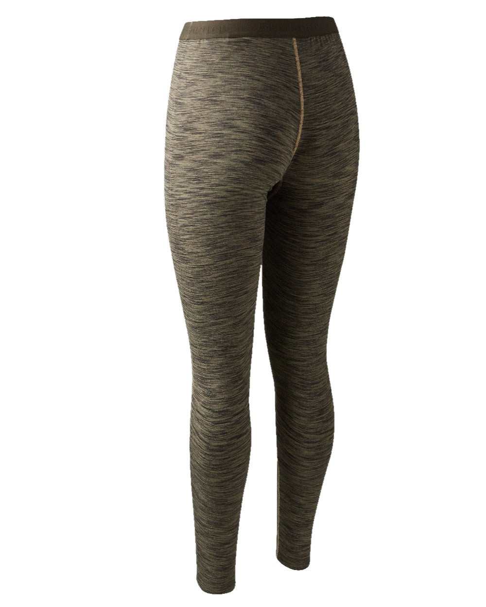 Brown Melange coloured Deerhunter Lady Insulated Leggings on white background 