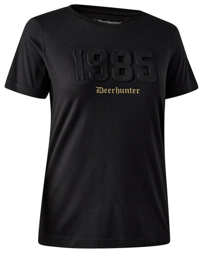 Black coloured Deerhunter Lady Jubilee T-Shirt on white background 